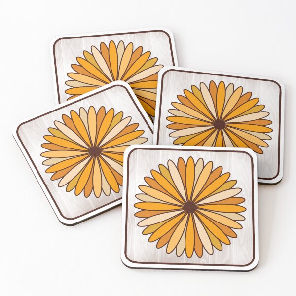Item preview, Orange Retro Wildflower designed and sold by Cute Curations.