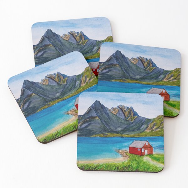 Item preview, Rorbu House in Fishing Village in Lofoten Islands, Norway designed and sold by ArinasFineArt.