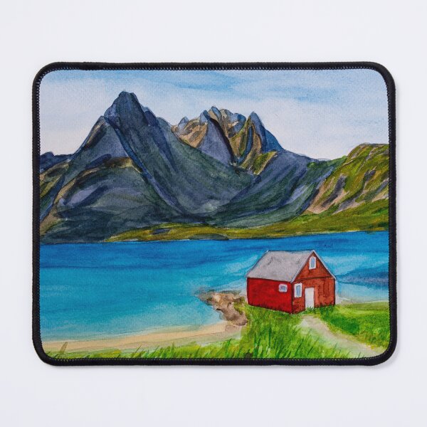 Item preview, Rorbu House in Fishing Village in Lofoten Islands, Norway designed and sold by ArinasFineArt.