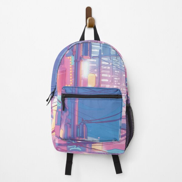 Item preview, The neon Tokyo streets (soft pastel colors) designed and sold by AnGoArt.