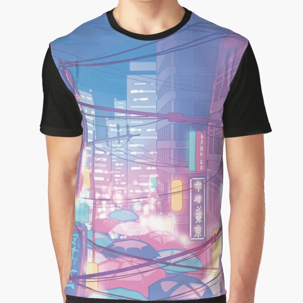 The neon Tokyo streets (soft pastel colors) Graphic T-Shirt