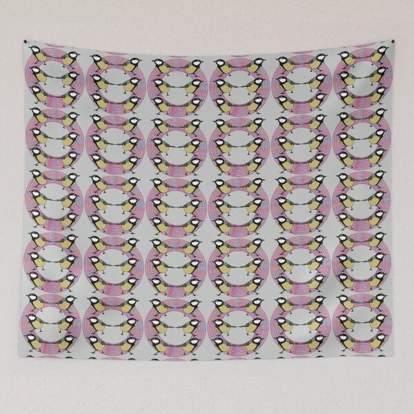 Item preview, Great Tits (garden bird) Pattern designed and sold by KateVanFloofno1.