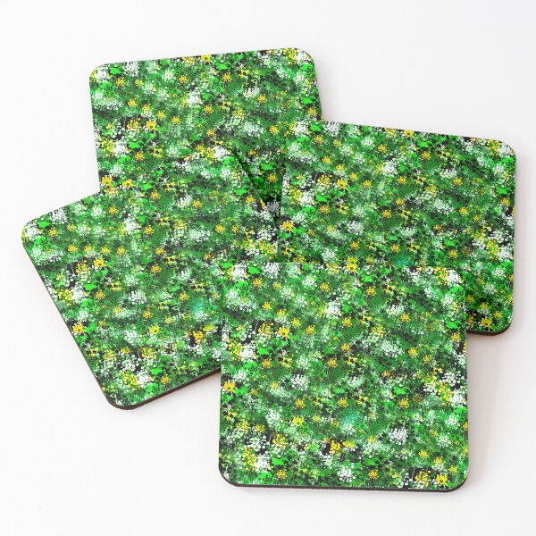 Item preview, White Yellow and Green Flower Pattern designed and sold by designs-by-ann.