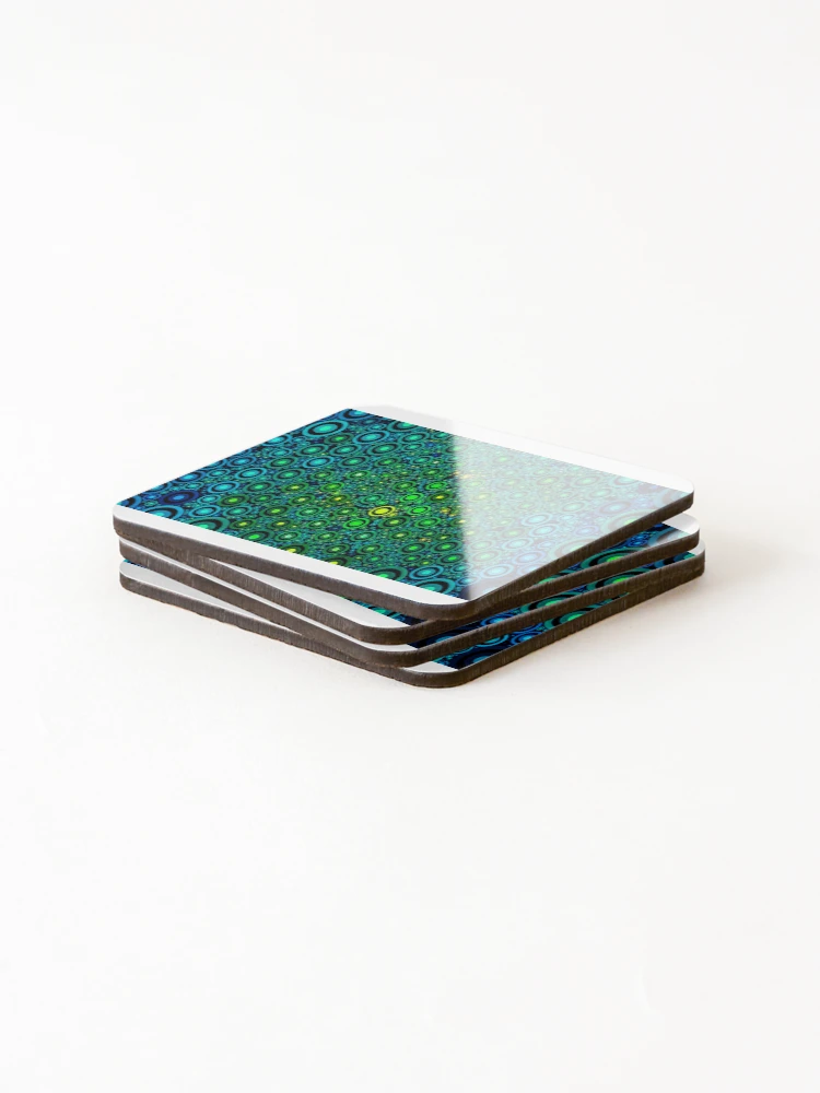Thumbnail 4 of 5, Coasters (Set of 4), Color Combination Pattern, Retro Abstract Multi Color Pattern designed and sold by Mr-true-design.