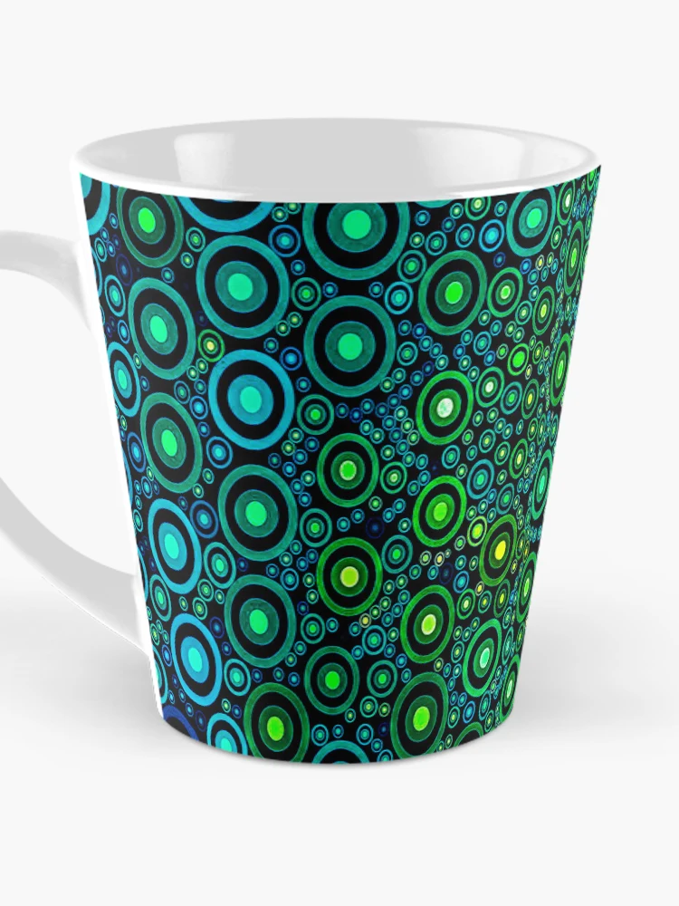 Thumbnail 3 of 4, Coffee Mug, Color Combination Pattern, Retro Abstract Multi Color Pattern designed and sold by Mr-true-design.