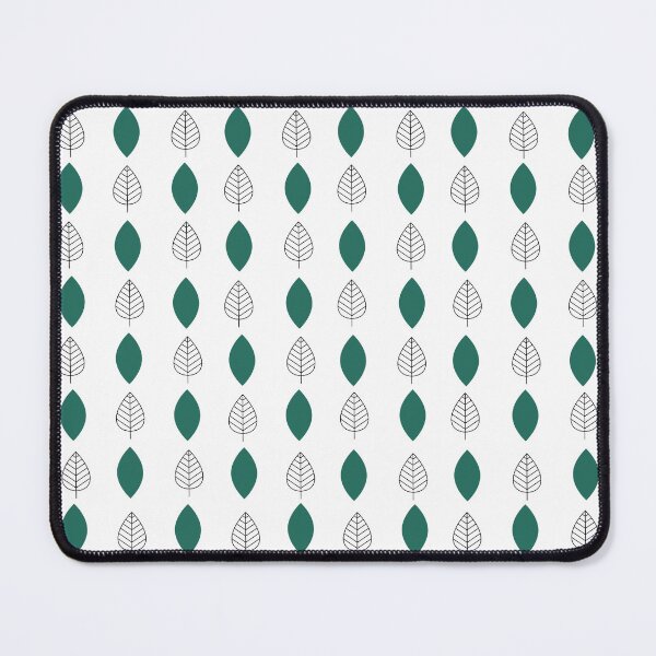Item preview, Green and white pattern of tree leaves designed and sold by Tervezek.