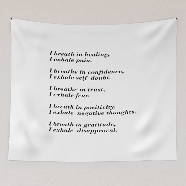 Aperçu de l'œuvre Affirmations positives et messages inspirants Inspirez Expirez créée et vendue par Inspirationmotivation.