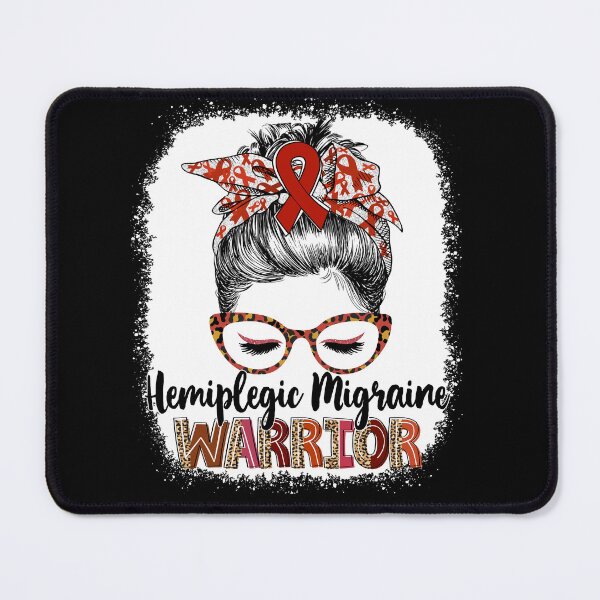 Item preview, Messy Bun Leopard Hemiplegic Migraine Warrior designed and sold by rechardtee.