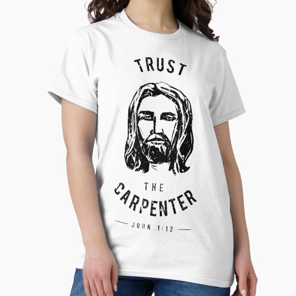 Vista previa del artículo con la obra «Atrévete a usar la confianza del carpintero Jesucristo», diseñado y vendido por JtDesign4Christ.