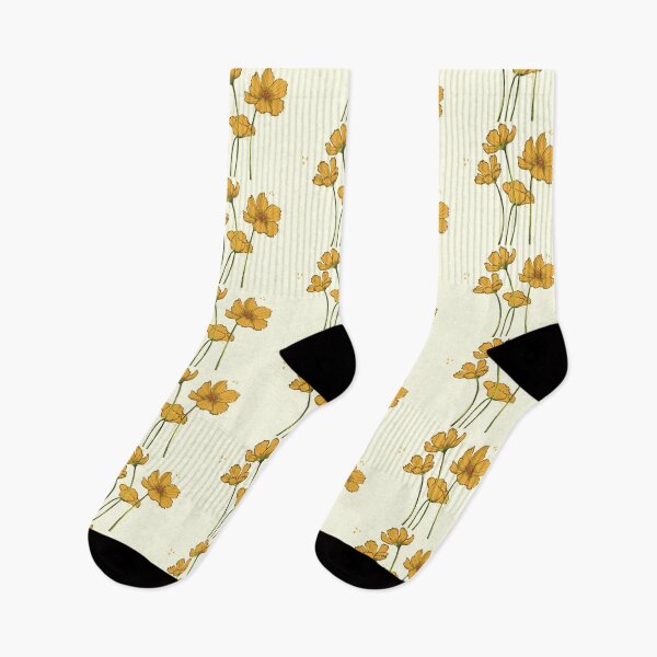 Item preview, Yellow Flowers Floral Illustration off white background  designed and sold by Fransyn.