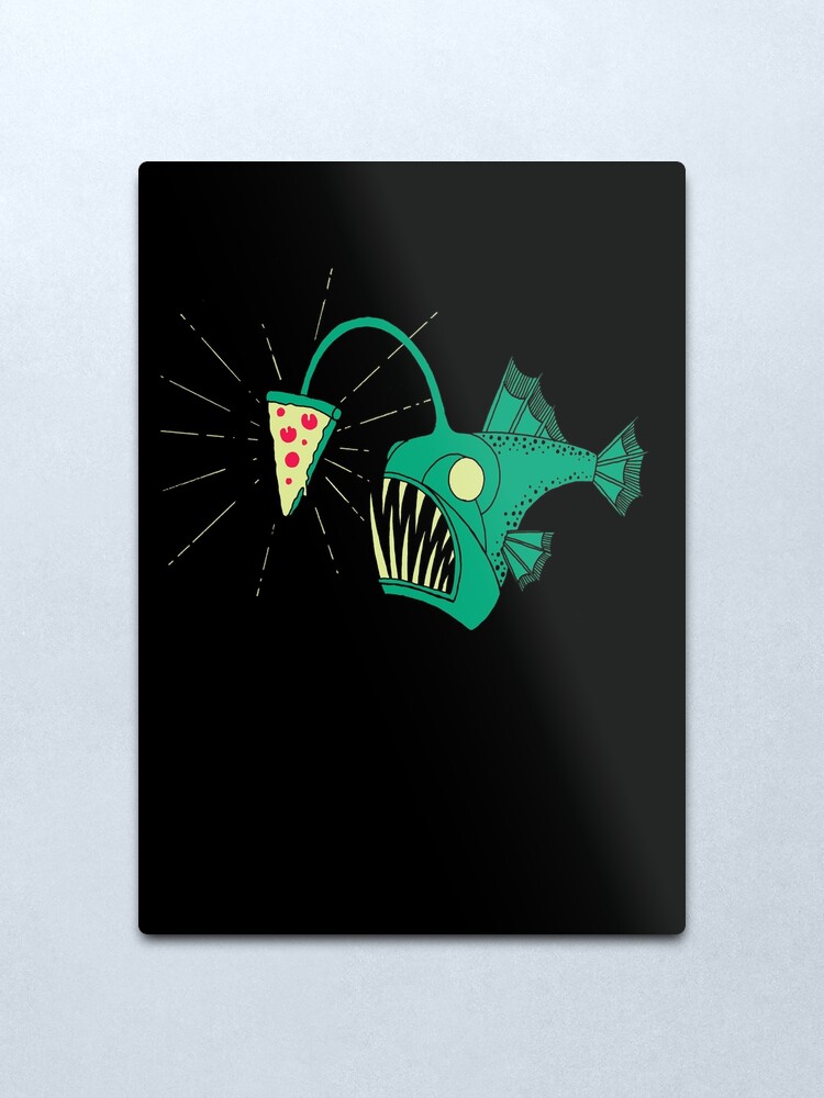 Alternate view of Angling For Pizza Metal Print