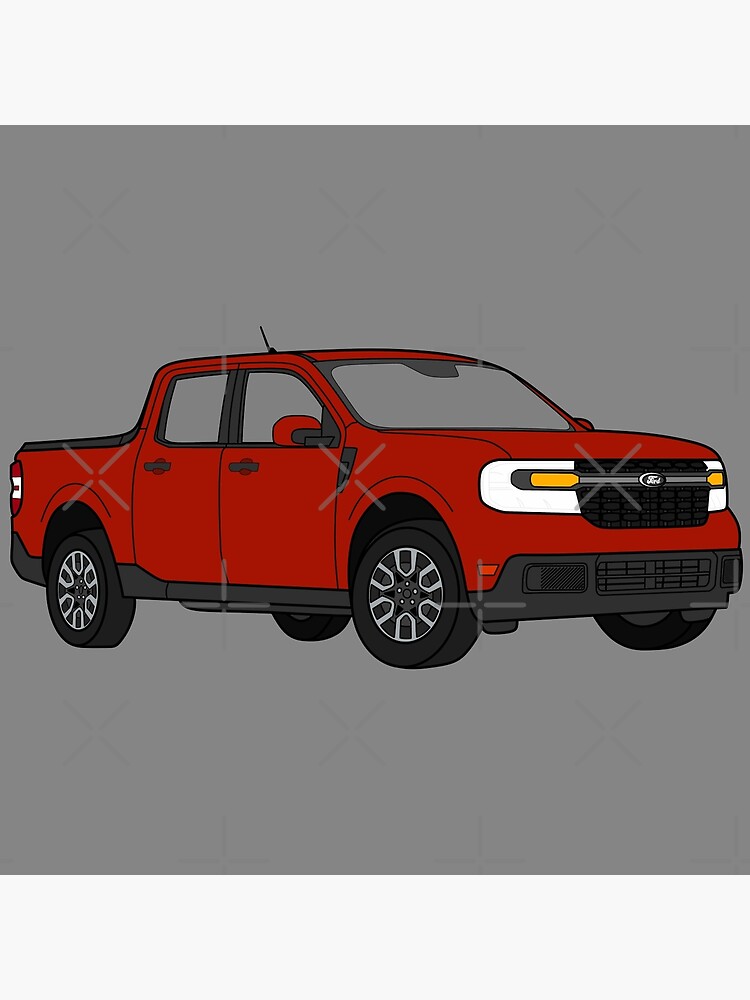 "Ford Maverick Hot Pepper Red Lariat" Poster for Sale by Yensid1971 Redbubble