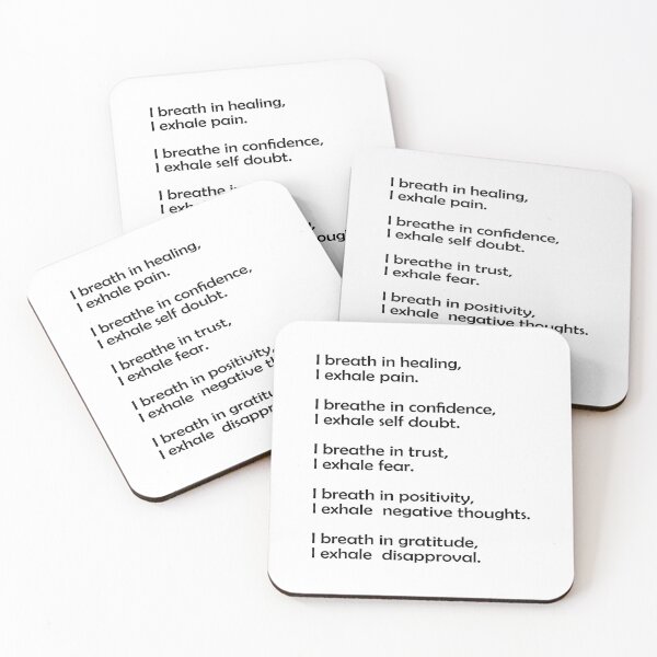 Aperçu de l'œuvre Affirmations positives Inspirez Expirez STICKER PACK créée et vendue par Inspirationmotivation.