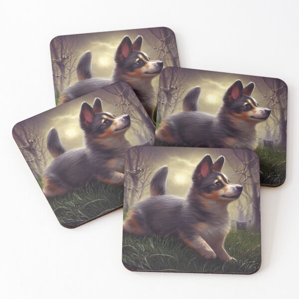 Artikelvorschau, AI Generated Art, Halloween/Fall Puppy entworfen und verkauft von RabbitHoleMI.