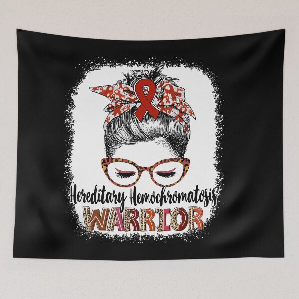 Item preview, Messy Bun Leopard Hereditary Hemochromatosis Warrior designed and sold by rechardtee.