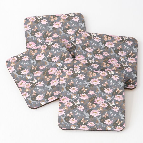 Item preview, Water lillies | rose - grey designed and sold by camcreativedk.