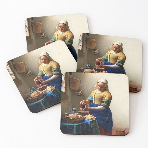 Item preview, The Milkmaid (ca. 1660) by Johannes Vermeer designed and sold by VintageArtRepro.