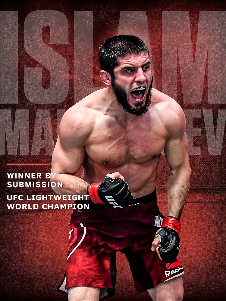 Poster « Islam Makhachev - Champion des poids légers de l'UFC », par ...