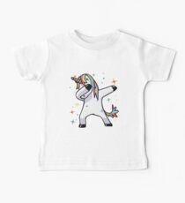 Dabbing Unicorn - Dance, Rainbows, Magic, Stars, Fluffy Fun! Baby Tee