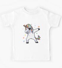 Dabbing Unicorn - Dance, Rainbows, Magic, Stars, Fluffy Fun! Kids Tee