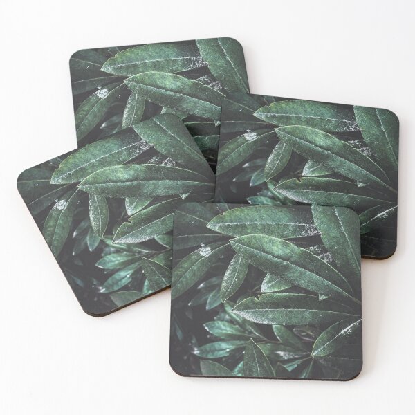 Item preview, Dark Green Abstract Leaves Pattern designed and sold by RossWilson12.