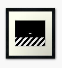 OFF-WHITE Inspired Simple Wording Illustration Framed Print