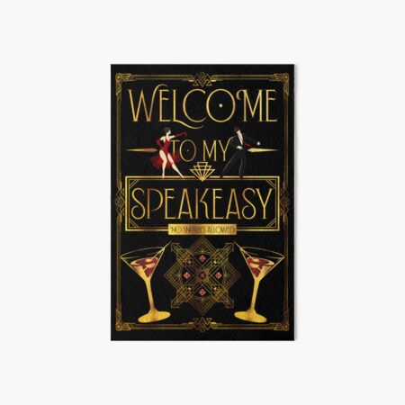 Item preview, Welcome to my speakeasy Art Deco Style print designed and sold by EmmiFoxDesigns.