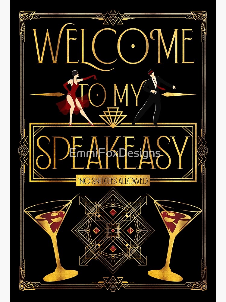 to my speakeasy Art Deco Style print" Art Print for Sale by