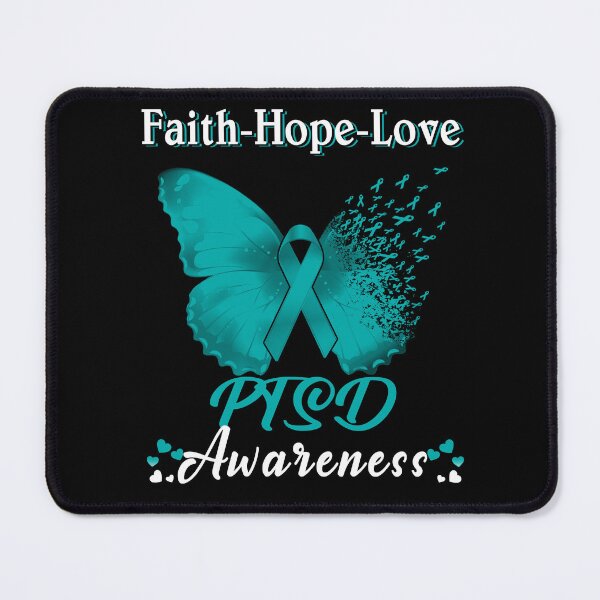 Item preview, Faith Hope Love Butterfly PTSD Awareness designed and sold by Gillosina.