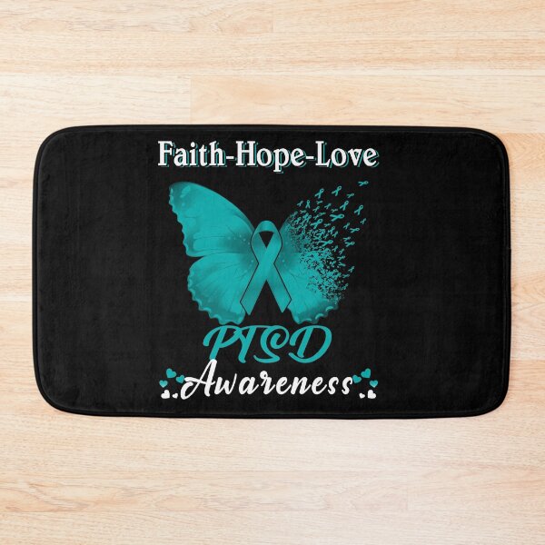 Item preview, Faith Hope Love Butterfly PTSD Awareness designed and sold by Gillosina.