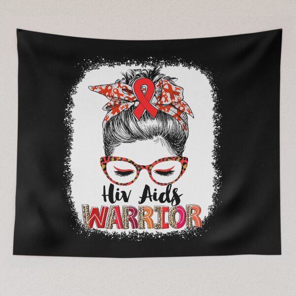 Item preview, Messy Bun Leopard Hiv Aids Warrior designed and sold by rechardtee.