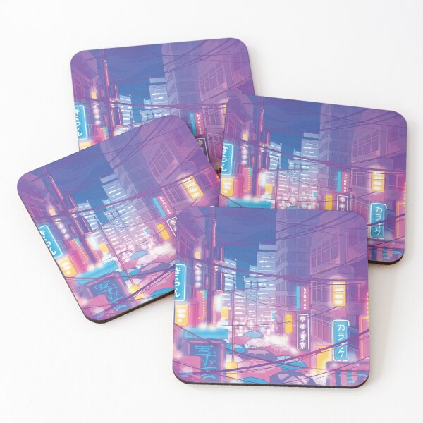 Item preview, The neon Tokyo streets designed and sold by AnGoArt.