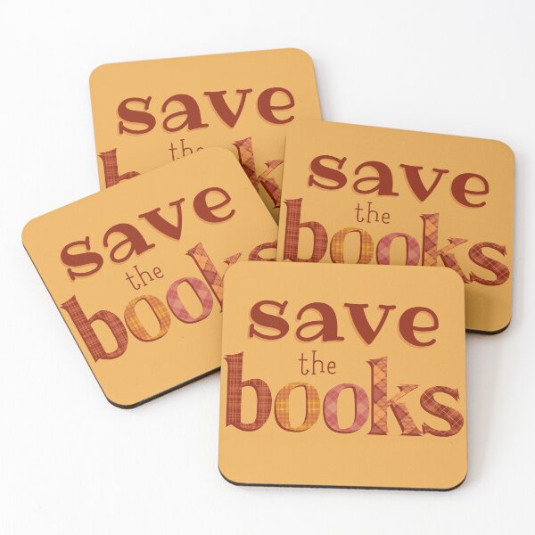 Item preview, SAVE THE BOOKS | BAN THE FASCISTS SAVE THE BOOKS ABSTRACT PATCHWORK TEXT designed and sold by Festive Feminist.