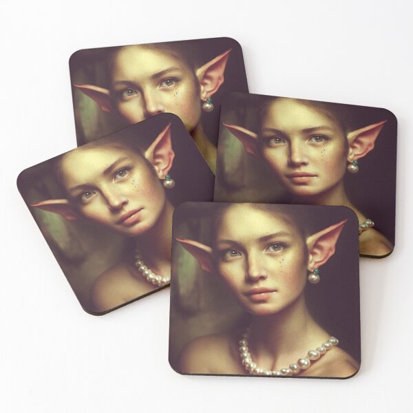 Item preview, Elf girl portrait with the pearl earing designed and sold by breaker160.