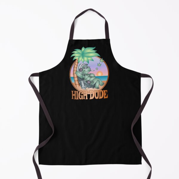 Item preview, High Dude Funny Turtle on the Beach Smoking Weed designed and sold by Paula Helit.
