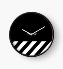 OFF-WHITE Inspired Simple Wording Illustration Clock