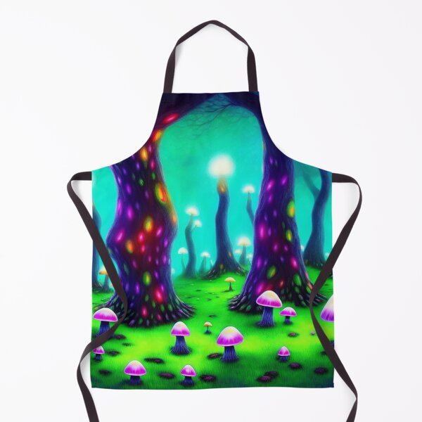 Item preview, Copy of Psychedelic mushroom forest with multicoloured glowing trees II designed and sold by BrachiaST.