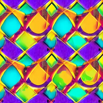 Artwork thumbnail, Colorful Scale Mail Pattern by Mindi Maxine