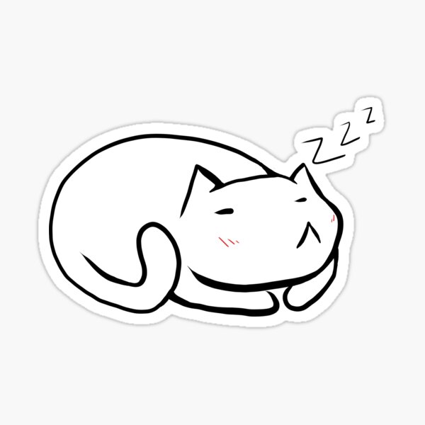 Taie d'oreiller Kawaii cat sleep in cloud fantasy illustration