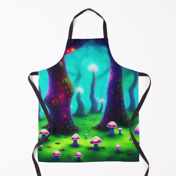 Item preview, Psychedelic mushroom forest with multicoloured glowing trees III designed and sold by BrachiaST.