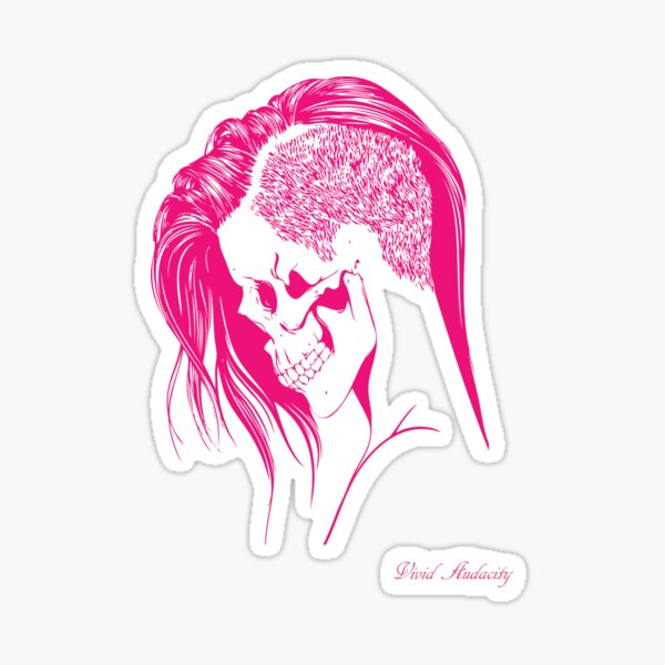 Item preview, PINK PUNK SKULL GIRL designed and sold by VividAudacity.
