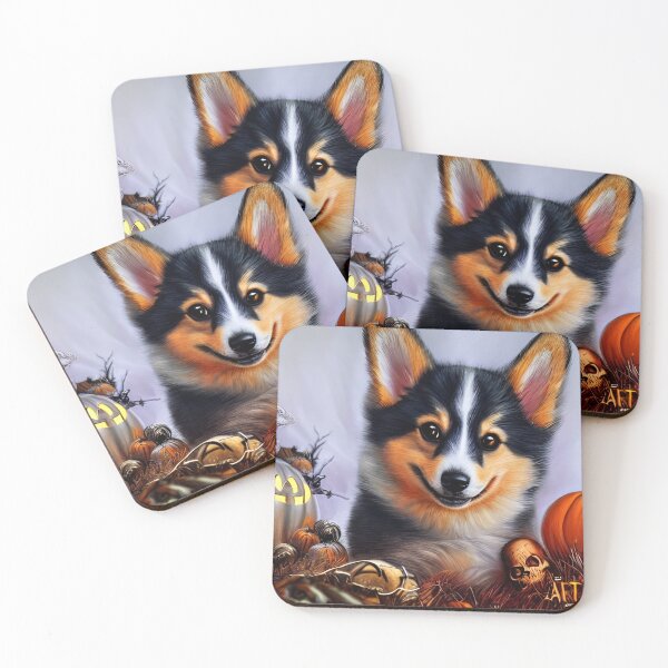 Artikelvorschau, AI Generated Art, Halloween/Fall Puppy entworfen und verkauft von RabbitHoleMI.