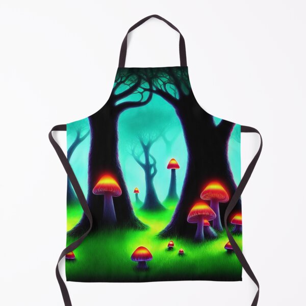 Item preview, Spooky forest with glowing orange mushrooms designed and sold by BrachiaST.
