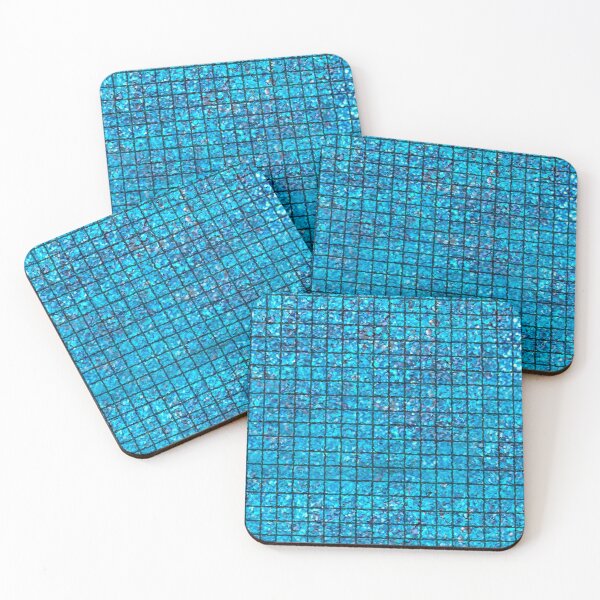 Item preview, Glittery Blue Tiles designed and sold by designs-by-ann.