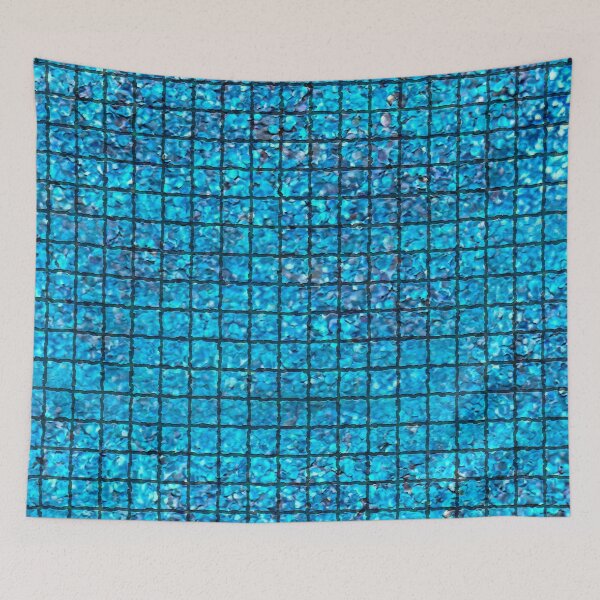 Item preview, Glittery Blue Tiles designed and sold by designs-by-ann.