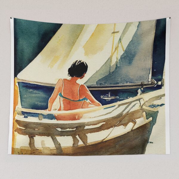 Item preview, Woman Sunbathing on a Boat designed and sold by recollectionsv.