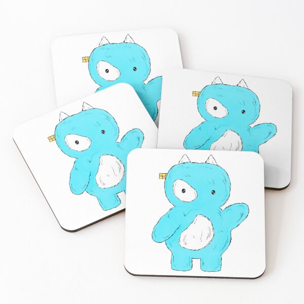 Item preview, Cute Blue Halloween Monster Illustration designed and sold by ThornsBlvd.