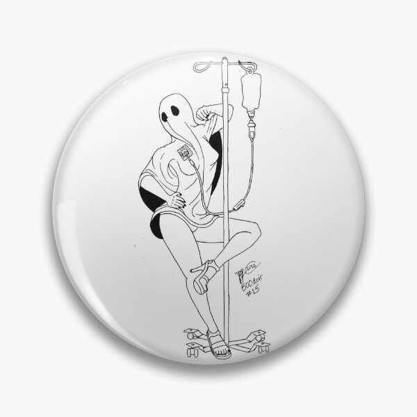 Item preview, Ghost pinup with picc line designed and sold by Jared King.