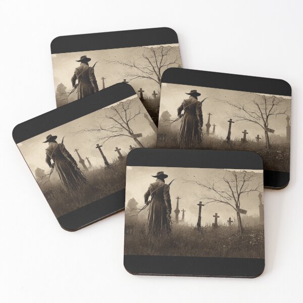 Item preview, Hunter with a bow and arrow patrols a cemetery designed and sold by breaker160.