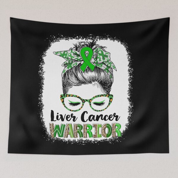 Item preview, Messy Bun Leopard Liver Cancer Warrior designed and sold by rechardtee.